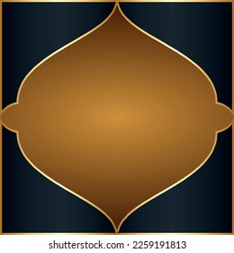 Ramadan Kareem Arabic Islamic brown, black, and Golden Luxury Ornamental Background with Islamic Pattern and Decorative Lanterns
