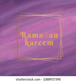 Ramadan Kareem arabic islamic vector typography, Translation of text 'Ramadan Kareem ' islamic celebration ramadan calligraphy islamic calligraphy, Greeting Card, Translated: Happy and Holy Ramadan. 