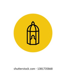 Ramadan Kareem Arabic Lantern sign - Mosque light icon