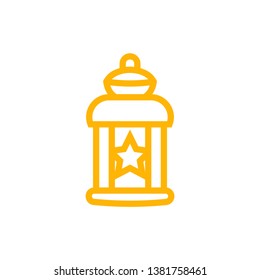 Ramadan Kareem Arabic Lantern sign - Mosque light icon