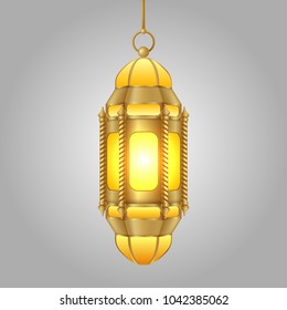Ramadan Kareem arabic lantern . vector illustration