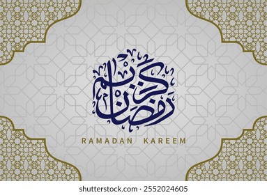 Ramadan Kareem in Arabic letter, Ramadan Kareem Banner template