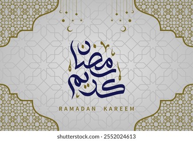 Ramadan Kareem in Arabic letter, Ramadan Kareem Banner template