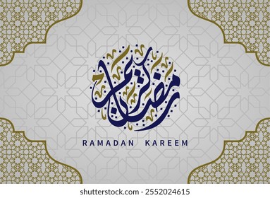 Ramadan Kareem in Arabic letter, Ramadan Kareem Banner template