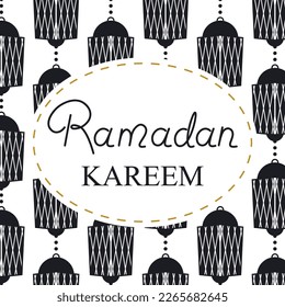 Ramadan Kareem arabisch-muslimisches Muster für Paket, Hintergrund Silhoette-Vektorgrafik