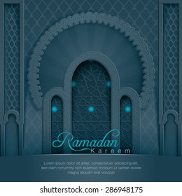Ramadan Kareem Arabic Pattern Door Mosque