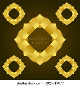 ramadan kareem with arabic text is mean muslim event template event with elegant golden moon and lantern