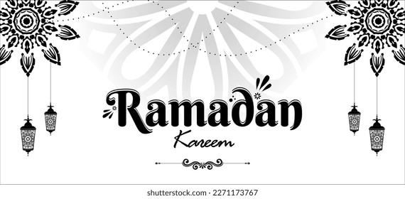 Ramadan Kareem, ashra e rehmat, ashra e maghfirat, ashra e jahannam se azadi and jumma tul wida English Typography with lantern and with doodles