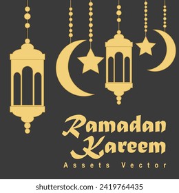 RAMADAN KAREEM Assets Vector ornament illustration