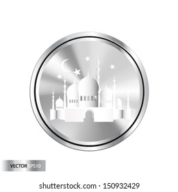 Ramadan Kareem background with 3d paper