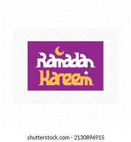 ramadan kareem background with arabian style and calligraphy use for social media promotion ads. transalation "Generous Ramadan" 