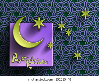 Ramadan Kareem background, Arabic, Islamic pattern background, vector