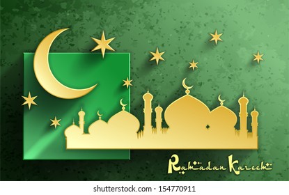 Ramadan Kareem background, Arabic, Islamic pattern background, vector