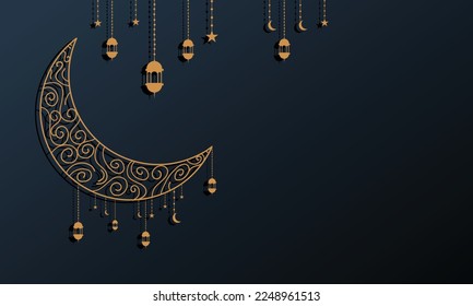 banner de fondo ramadan kareem conjunto con el adorno de lujo ramadan eid mubarak fondo