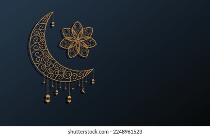 ramadan kareem Hintergrund Banner-Vektorset mit luxuriösem Ornament Rmadan eid mubarak Hintergrund