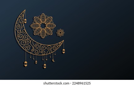 ramadan kareem Hintergrund Banner-Vektorset mit luxuriösem Ornament Rmadan eid mubarak Hintergrund