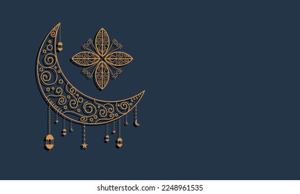 ramadan kareem background banner vector set with luxury ornament ramadan eid mubarak background