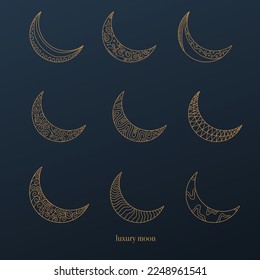 ramadan kareem Hintergrund Banner-Vektorset mit luxuriösem Ornament Rmadan eid mubarak Hintergrund