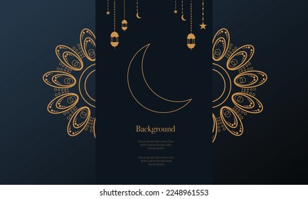ramadan kareem background banner vector set with luxury ornament ramadan eid mubarak background