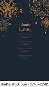 ramadan kareem background banner vector set with luxury ornament ramadan eid mubarak background