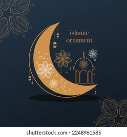 ramadan kareem background banner vector set with luxury ornament ramadan eid mubarak background
