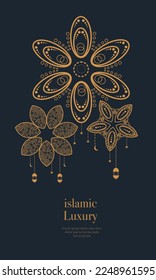 ramadan kareem background banner vector set with luxury ornament ramadan eid mubarak background