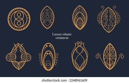 ramadan kareem Hintergrund Banner-Vektorset mit luxuriösem Ornament Rmadan eid mubarak Hintergrund