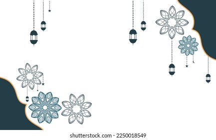 ramadan kareem background banner vector set with luxury ornament ramadan eid mubarak background