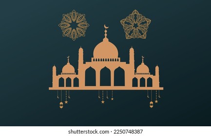 ramadan kareem background banner vector set with luxury ornament ramadan eid mubarak background