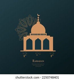 banner de fondo ramadan kareem conjunto con el adorno de lujo ramadan eid mubarak fondo