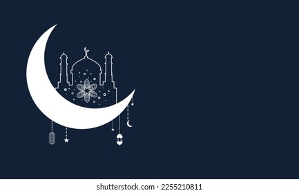 ramadan kareem Hintergrund Banner-Vektorset mit luxuriösem Ornament Rmadan eid mubarak Hintergrund