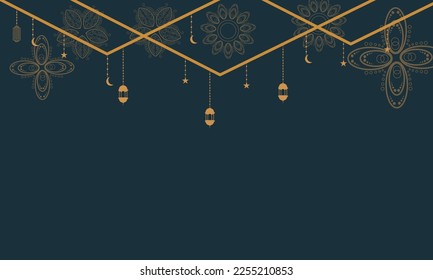 ramadan kareem Hintergrund Banner-Vektorset mit luxuriösem Ornament Rmadan eid mubarak Hintergrund