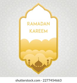 Ramadan Kareem Background with Decorative Design 