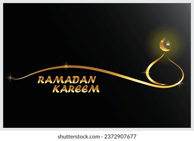 Ramadan Kareem Background Design. Arabic Translation : May Ramadan be generous to you. Vector