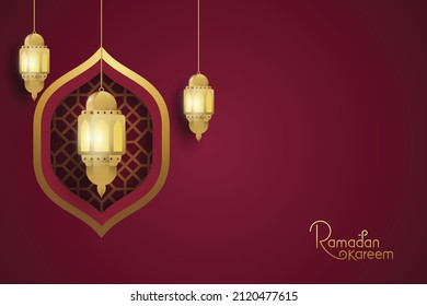 Ramadan kareem background design banner vector illustration. Ramadan is holy month in Islam