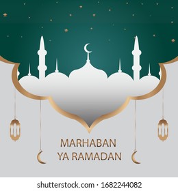 Ramadan kareem background design, modern islamic banner collection, arabic, ied mubarak celebration,  poster, flyer, advertising illustration design vector 