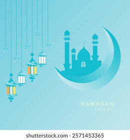 Ramadan kareem background design, modern islamic banner collection, arabic, ied mubarak celebration, poster, flyer, advertising illustration design vector