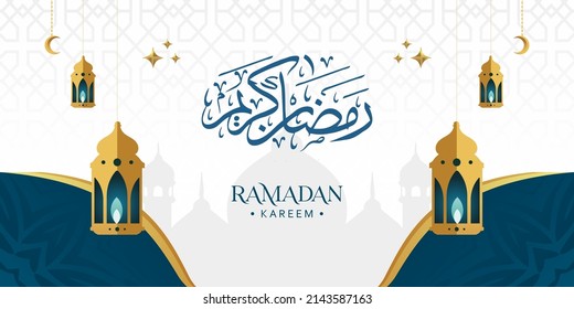 
Ramadan Kareem Hintergrunddesign. Vektorgrafik für Grußkarten, Poster und Banner.