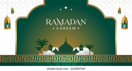 
Ramadan Kareem Background Design. Vector illustration for greeting cards, posters and banners.