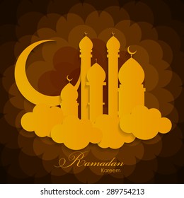Ramadan Kareem Background Design. Vector Illustration EPS10
