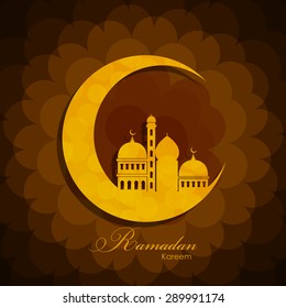 Ramadan Kareem Background Design. Vector Illustration EPS10