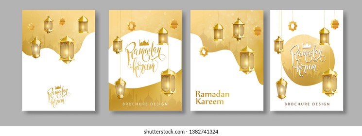 Ramadan Kareem Background Eid Brochure Flyer Place For Text