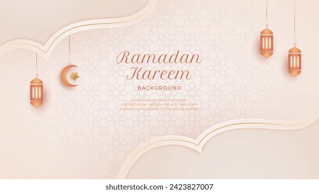 Ramadan kareem background with elegant islamic pattern background.