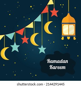 ramadan kareem background flat design