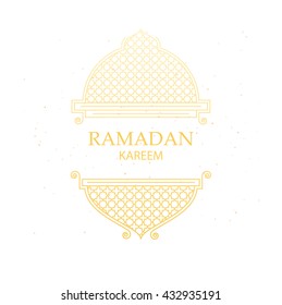 ramadan kareem background with gold lantern vector eps 10