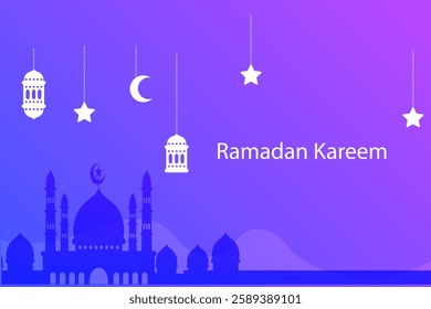 Ramadan kareem background and icon design