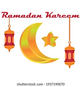 ramadan kareem background illustration arabic lanterns star moon