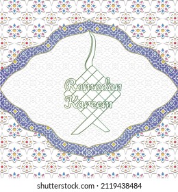 ramadan kareem background illustration paper cut style. modern color background