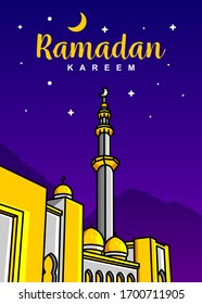 ramadan kareem background illustration vector design 