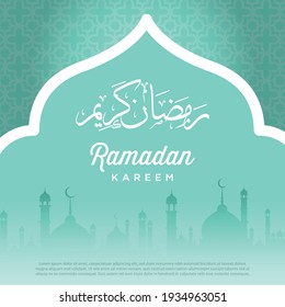 Ramadan kareem background. Illustration vector graphic of good for greeting card, poster, flyer and template